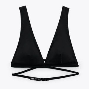 Zara Wrap Front Black Bikini Set